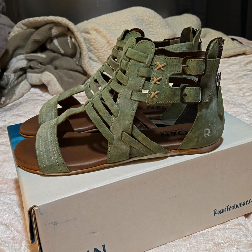 Women's Green Gladiator Sandals